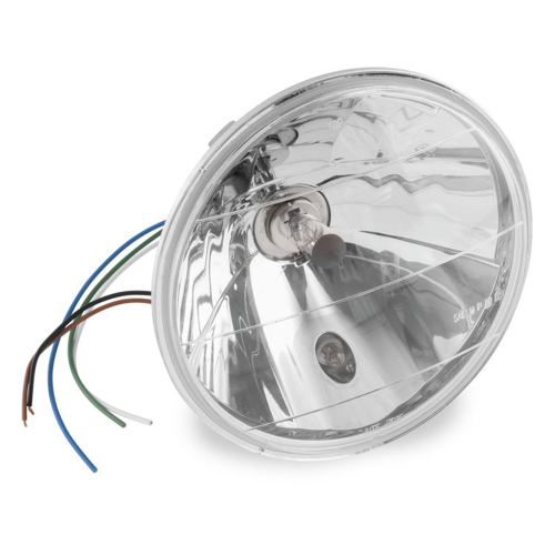 Bikers Choice - Bikers Choice 7in. Headlight with Clear Lens - 60/55W - H4 Bulb - J703F-S/N2