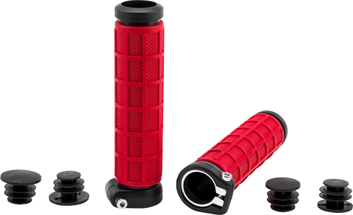 Fly Racing - Fly Racing Grip-Lock Grips - Black/Red - 01120733