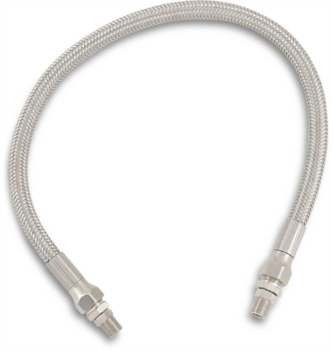 Drag Specialties - Drag Specialties Universal Stainless Steel Braided Oil Line - 18in. - 618