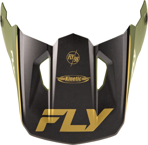 Fly Racing - Fly Racing Visor for Kinetic Rally Helmet - Matte Moss Gray/Khaki/White - Md - Lg - 73-8688