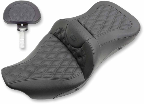 Saddlemen - Saddlemen Extended Reach Heated Road Sofa LS Seat with Drivers Backrest - 80807B-184BRHCT