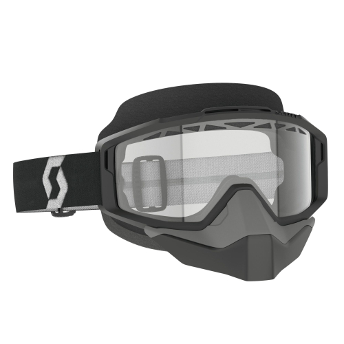 Scott USA - Scott USA Split OTG Snowcross Goggles - 285543-1007043 - Black/White/Clear Lens - OSFM
