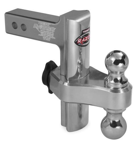 Trimax - Trimax Aluminum Dual Drop Hitch - 2in. & 2 5/16in. Chrome Balls - TRZ8AL