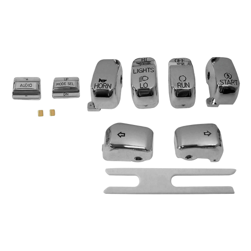 Bikers Choice - Bikers Choice Handlebar Switch Caps - Chrome - 482832