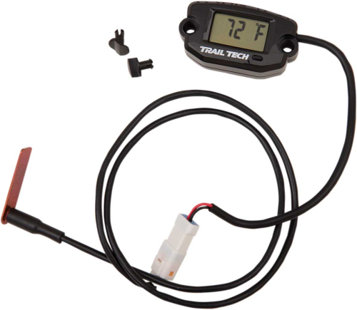 Trail Tech - Trail Tech Surface Mount Universal Temperature Meter w/ Fin Sensor - 10mm - Black - 742-EF6