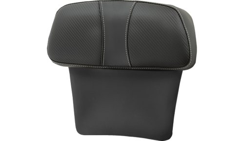Saddlemen - Saddlemen Chopped Tour Pak Backrest Pad - Dominator - Black with Carbon Fiber Inset - 814-07-CPACK-D