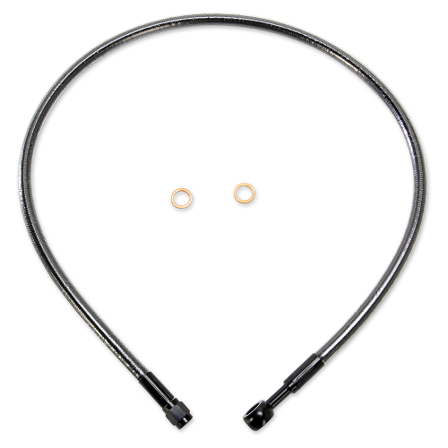 Magnum - Magnum Black Pearl Designer Series ABS Front Upper Brake Line - 10mm., 180deg. Banjo - 30in. - AS47630