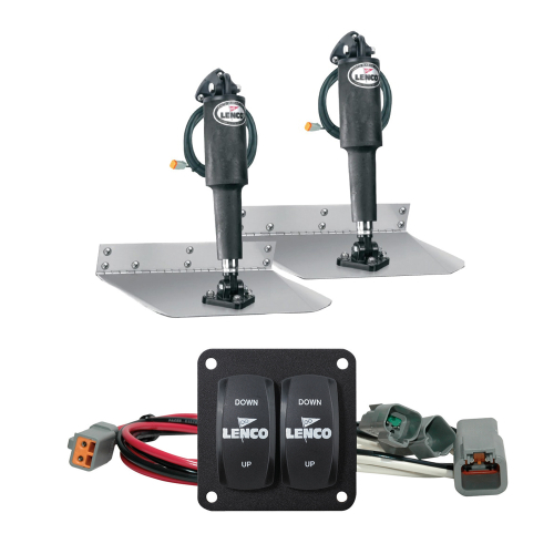 Lenco Marine - Lenco 12" x 12" Standard Trim Tab Kit w/Double Rocker Switch Kit
