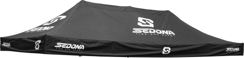 Sedona - Sedona Canopy Replacement Top - 10ft. x 20ft. - Black With White Logo - HYA-011-SEDONA