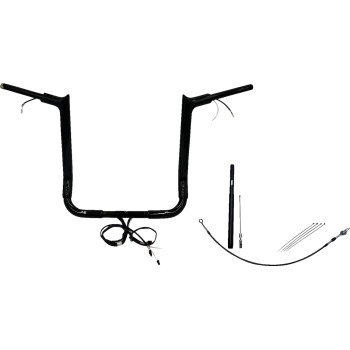 Fat Baggers, Inc. - Fat Baggers, Inc. 1-1/2in. Plug and Play EZ Install Pointed Top Handlebar Kit - Black - 812016-B