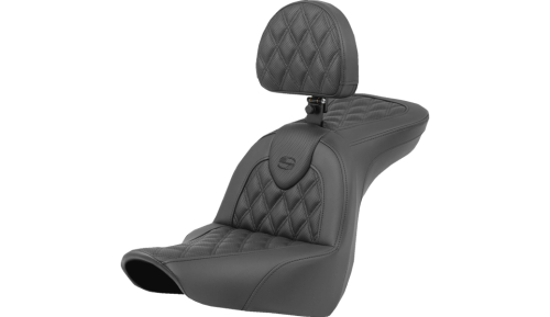 Saddlemen - Saddlemen Roadsofa Seat - Lattice Stitch - with Backrest - 818-29-182BR