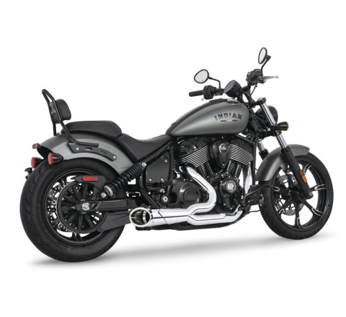 Freedom Performance - Freedom Performance Combat 2-into-1 Shorty Exhaust System for Chief - Chrome/Chrome Tip - IN00399