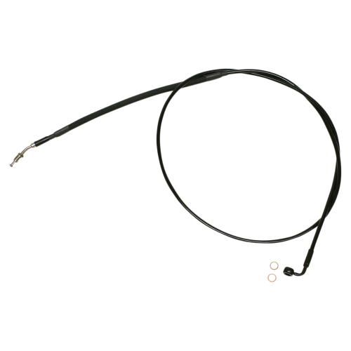 Magnum - Magnum XR Stainless Hydraulic Clutch Line - Stock Length - Black/Black Fittings - SBB0109-74