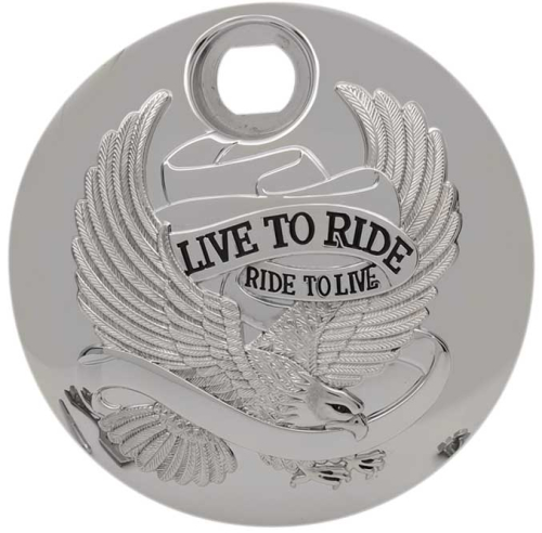 Drag Specialties - Drag Specialties Live To Ride Fuel Console Door - Chrome - 0703-0803