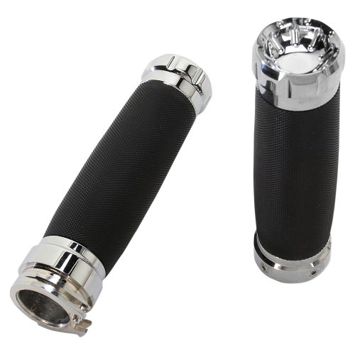 Trask Performance - Trask Performance V-Line Billet Grips - Chrome - TM-6022CH