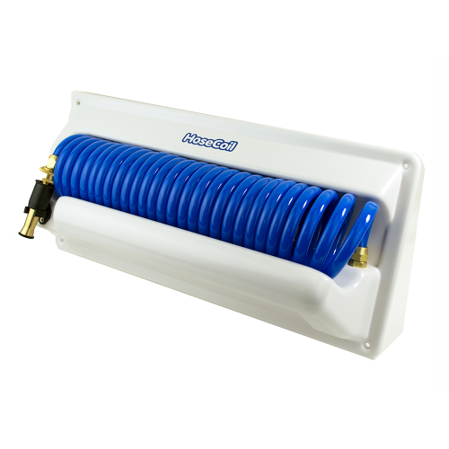 HoseCoil - HoseCoil Horizontal Mount Enclosure w/Additional 5&#39; Feeder Hose