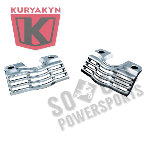 Kuryakyn - Kuryakyn Spark Plug/Head Bolt Covers - Slotted Chrome - 7260