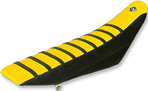 FLU Designs Inc. - FLU Designs Inc. Pro Rib Seat Cover - Black/Yellow/Black - 45503
