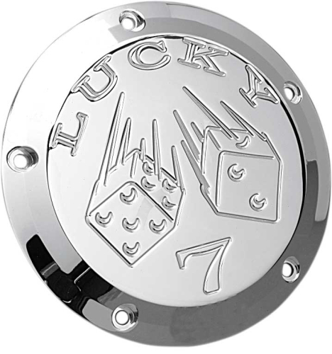 Joker Machine - Joker Machine Billet Derby Cover - Lucky 7 Chrome - 06-99L