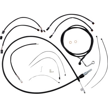 Magnum - Magnum XR Black Dot Handlebar Installation Kit - 12in-14in. - Black Fittings - 4861131