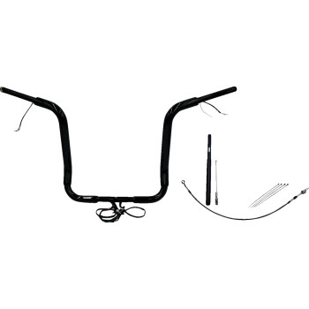 Fat Baggers, Inc. - Fat Baggers, Inc. 1-1/2in. Plug and Play EZ Install Round Top Handlebar Kit - Black - 812416-B