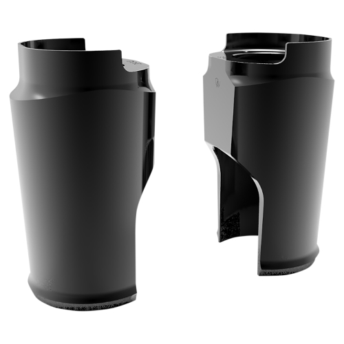 Arlen Ness - Arlen Ness Fat Tire Fork Boot Covers - Black Anodized - 20-040