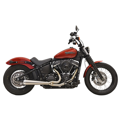 Bassani Manufacturing - Bassani Manufacturing Road Rage III 2-Into-1 Exhaust System - Stainless with Partial Stainless Steel Heat Shields - 1S72SS