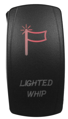 Dragonfire Racing - Dragonfire Racing Laser Etch Dual LED Switch - Whip On/Off - Red - 04-0073