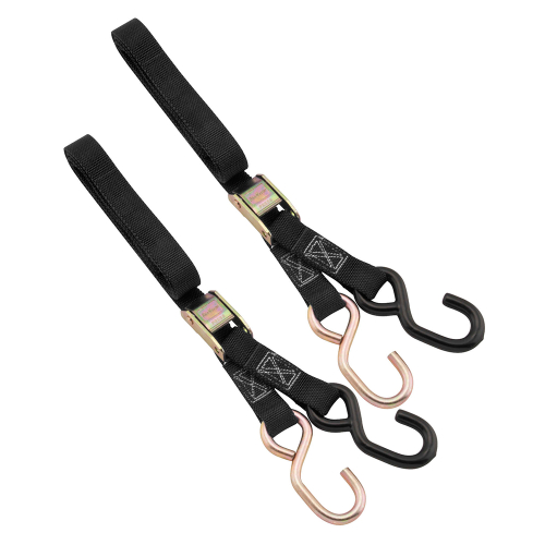 BikeMaster - BikeMaster Tie Downs - 1in. x 6ft. - Black - 100571