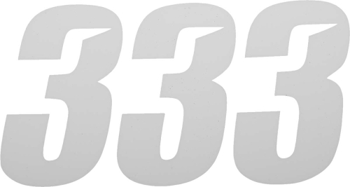 DCOR - DCOR Slash Series Individual Numbers 4in. - No.3 - White - 45-28-3