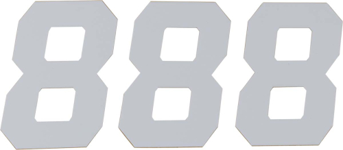 DCOR - DCOR Race Series Individual Numbers 6in. - No.8 - White - 45-36-8