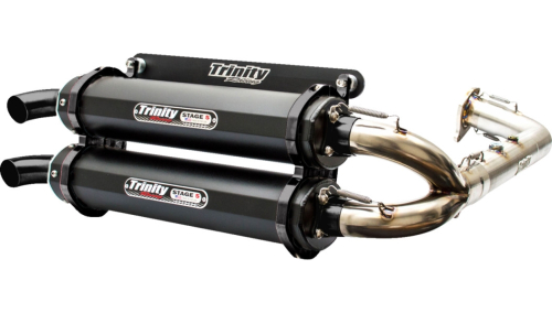 Trinity Racing - Trinity Racing Stage 5 Dual Exhaust System - Black - TR-4174D-C2