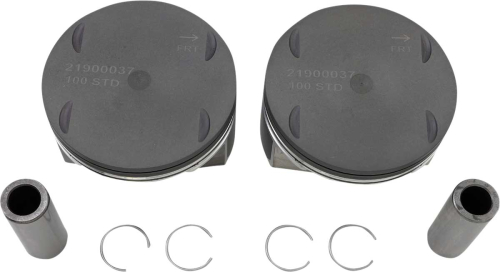 Drag Specialties - Drag Specialties Piston Kit (1746cc., 3.937in. Bore) - Standard Bore, 10.0:1 Compression - 0911-0049