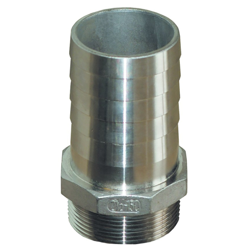 GROCO - GROCO 1-1/4"" NPT x 1-1/4" ID Stainless Steel Pipe to Hose Straight Fitting