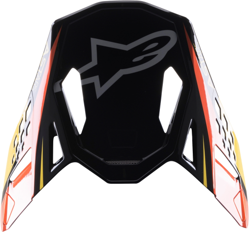 Alpinestars - Alpinestars Visor for S-M10 Carbon Meta2 Helmets - Black/Yellow/Orange Glossy - 8981122-1549-OS