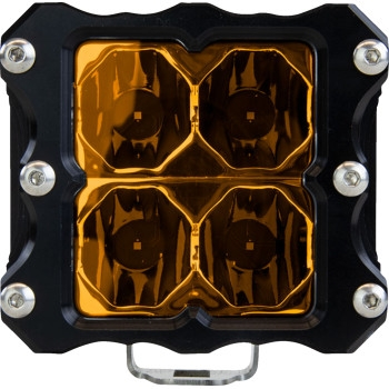 Heretic Studio - Heretic Studio 6-Series Quattro Flood Light - Black with Amber Lens - 52213