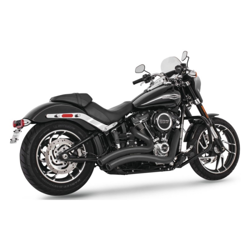 Freedom Performance - Freedom Performance Sharp Curve Radius Crossover Exhaust with Star Tips - Pitch Black - HD01181