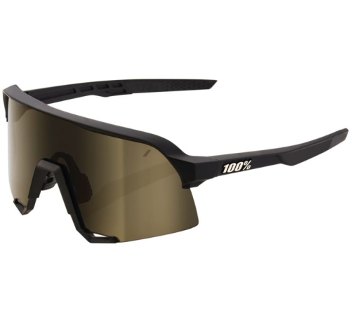 100% - 100% S3 Performance Sunglasses - 60005-00002 - Soft Tact Black / Gold Mirror Lens - OSFM