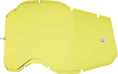 100% - 100% Replacement Injected Lenses for Adult Racecraft 2/Accuri 2/Stratus 2 Goggles - Yellow - 51008-308-01