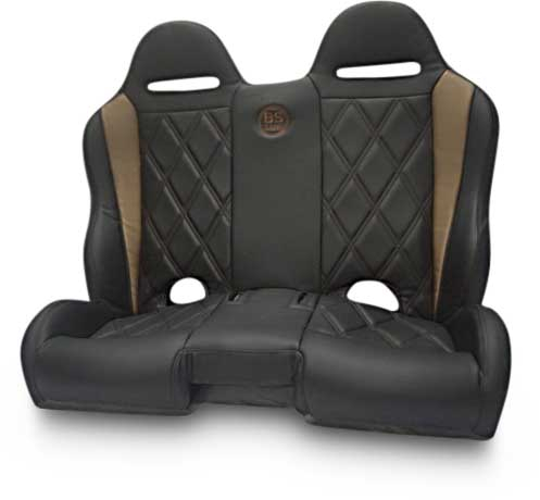BS Sand - BS Sand Performance Front/Rear Bench Seat - Diamond - Black/Cruiser Bronze - PEBECBBDR