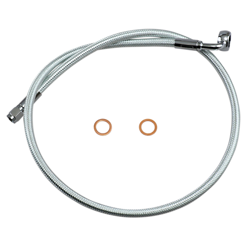 Magnum - Magnum Sterling Chromite II Designer Series ABS Front Upper Brake Line - 12mm. 90deg. Banjo - 32in. - AS378032