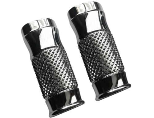 Eddie Trotta Designs - Eddie Trotta Designs Fork Slider Covers - Cross-Cut Chrome (+2in.) - TC-964