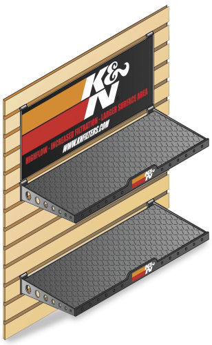K&N Engineering - K&N Engineering Metal Sign for Slatwall/Gridwall Display Shelving Kit - 89-11837-1