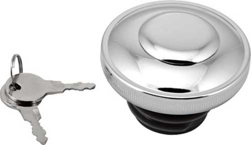 HardDrive - HardDrive Screw in with Lock and Cover Non-Vented Gas Cap - Chrome - 03-0318A-B