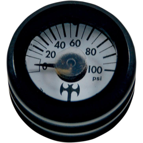 Eddie Trotta Designs - Eddie Trotta Designs Mini Oil Pressure Gauge and Cover - Black - TC-001B