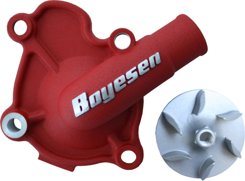 Boyesen - Boyesen Hy-Flo Water Pump Cover and Impeller Kit - Red - WPK-06CR