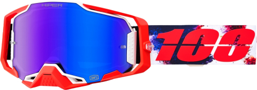 100% - 100% Armega Hiper Goggles - 50003-00015 - Morpho/Blue Mirror Lens - OSFM