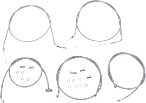 Baron Custom Accessories - Baron Custom Accessories Stainless Cable and Line Kit (+16in.) - BA-8059KT-16