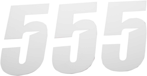 DCOR - DCOR Slash Series Individual Numbers 4in. - No.5 - White - 45-28-5