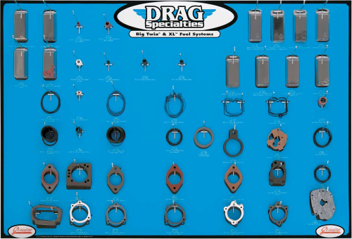 Drag Specialties - Drag Specialties Gasket, Seal and O-Ring Display for Fuel System - 9903-0082
